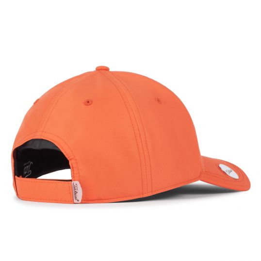Players Performance Ball Marker Golf Cap Mens Adjustable Flame/White
