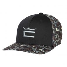 Camo Crown C Snapback Cap Mens Adjustable Black