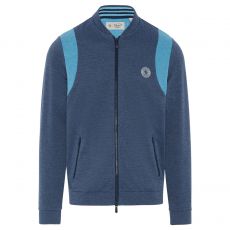 Color Block 80s Bomber Jacket Black Iris/Bijou Heather