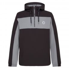 1/4 Zip Color Block Windbreaker Jacket Caviar