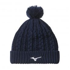 Knit Bobble Hat Mens One Size Navy