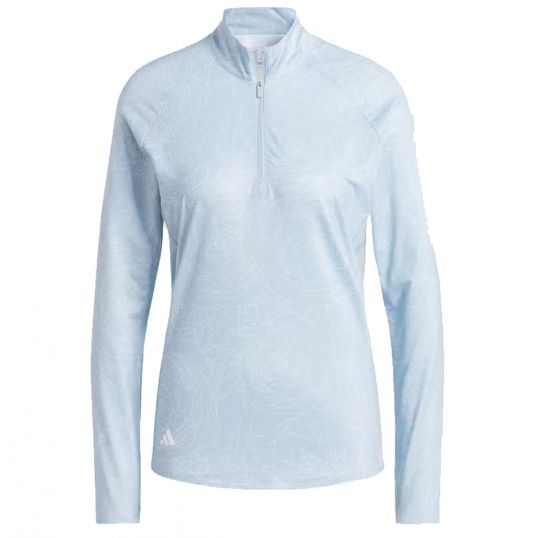 Long Sleeve Printed Mock Shirt Wonder Blue