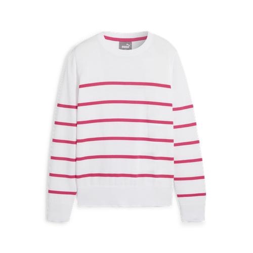 Resort Crewneck Ladies Sweater White/Pink Ladies Large White/Pink