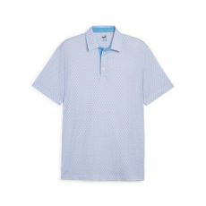 MATTR Palm Deco Mens Polo Blue/Pink