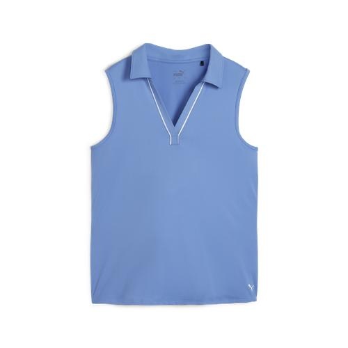 Cloudspun Piped Sleeveless Ladies Polo Blue Skies