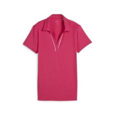 Cloudspun Piped Ladies Polo Garnet Rose