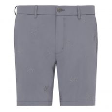 Pete Embroided Flat Front Shorts Quiet Shade
