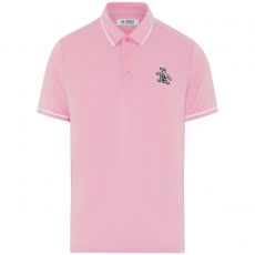 Oversized Pete Tipped Short Sleeve Polo Gelato Pink