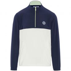 1/4 Zip Lightweight Colour Block Windjacket Black Iris