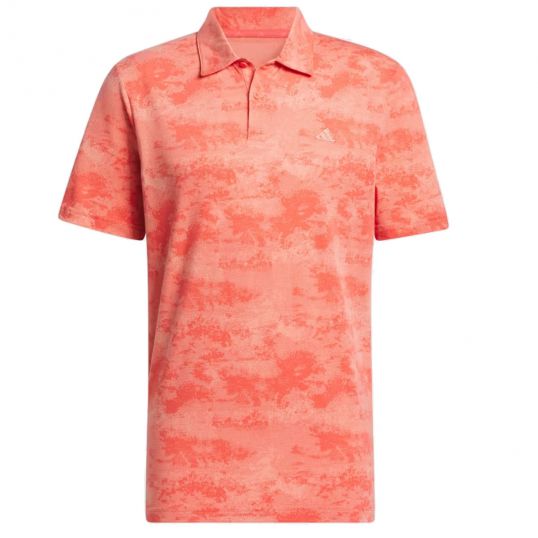 Go To Printed Mesh Polo Preloved Scarlet