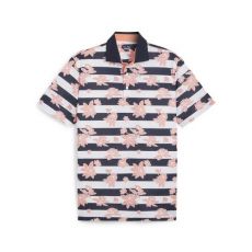 Pique Garden Polo Navy/Orange