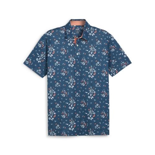 Pique Heirloom Polo Blue/Orange