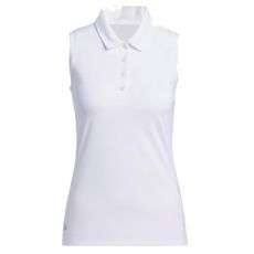 Ultimate365 Ladies Solid Sleeveless Polo White