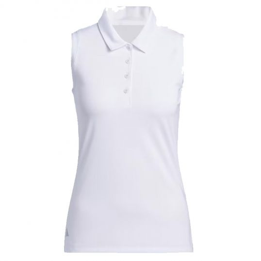 Ultimate365 Ladies Solid Sleeveless Polo White